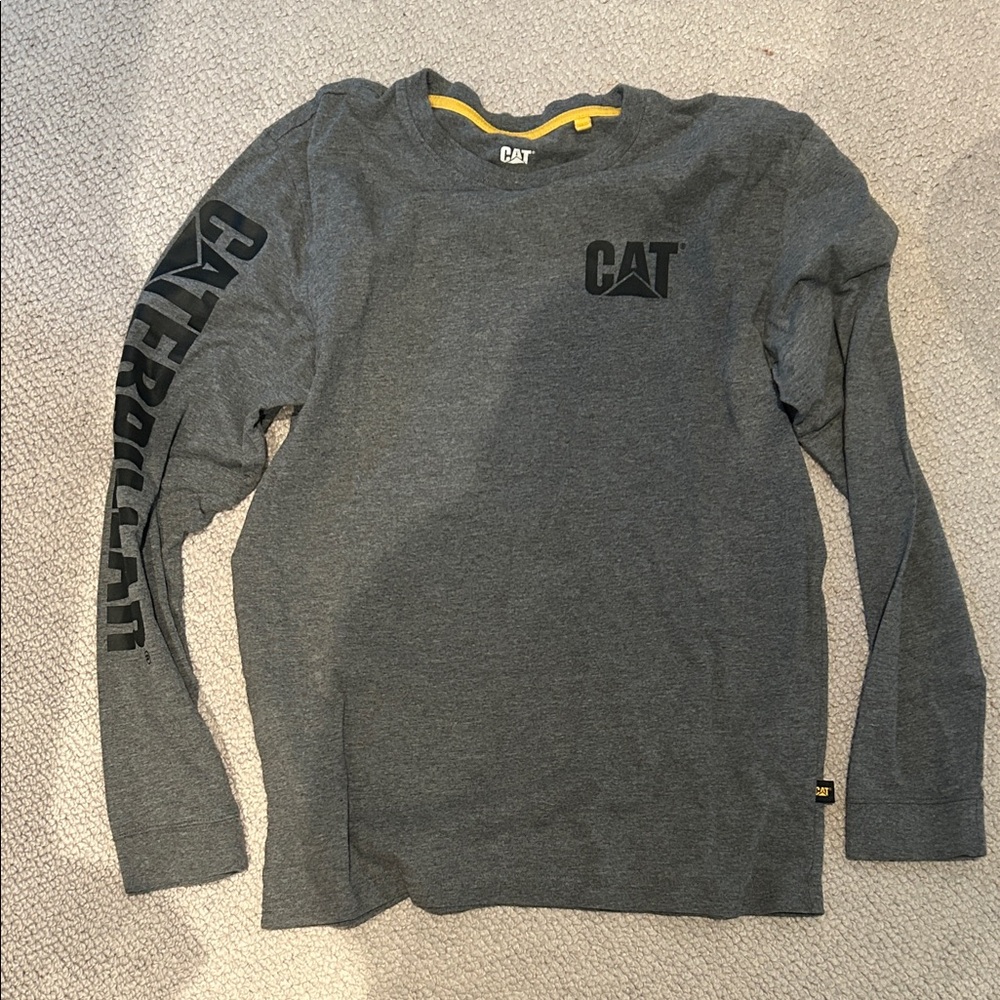 Caterpillar Gray Long Sleeve Tee